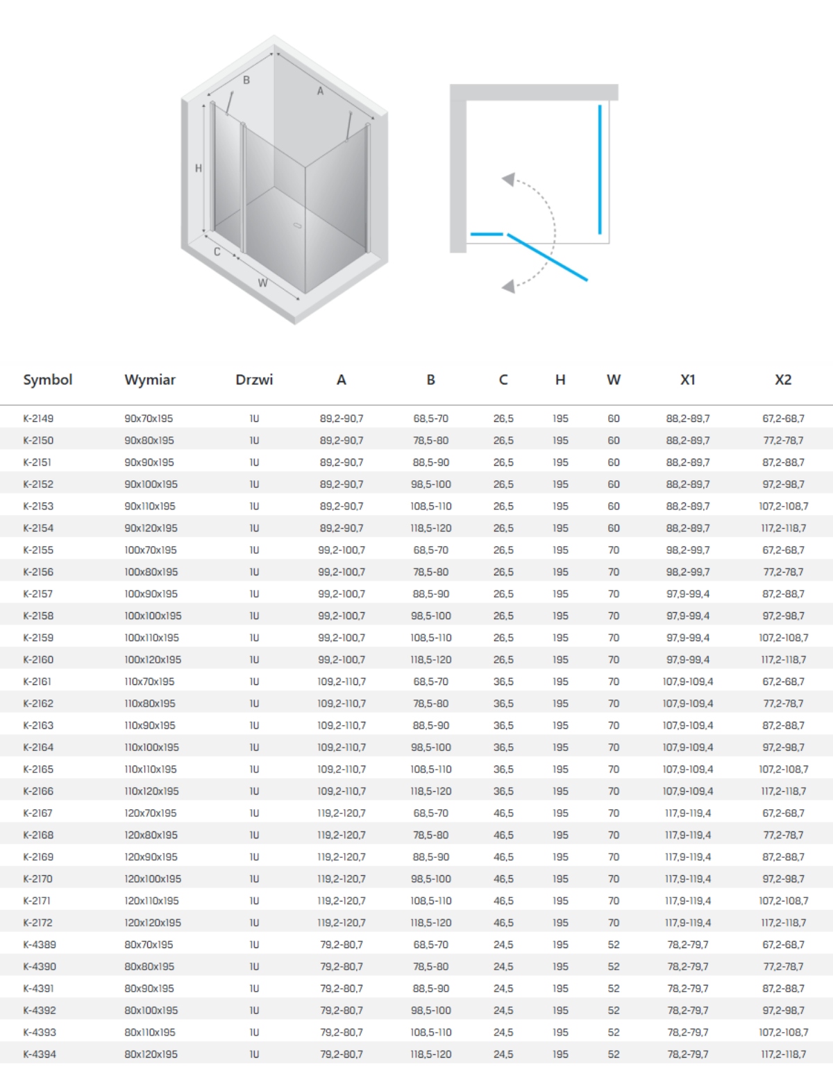 New Trendy new soleo kabina prysznicowa
